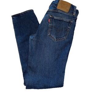 Levis Mens 33x34 Premium 511 Jeans Blue Big E Slim Straight Fit Denim